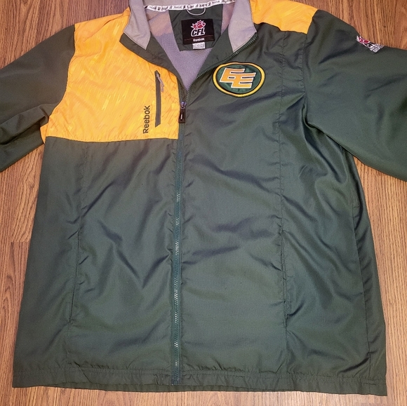Lot Of 2 Edmonton Eskimos Green Coat & Long-sleeve Reebok Hoodie Men's XL B4 - Picture 3 of 13